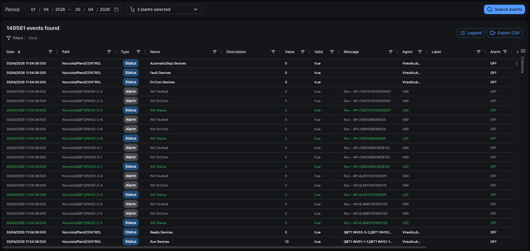 events page