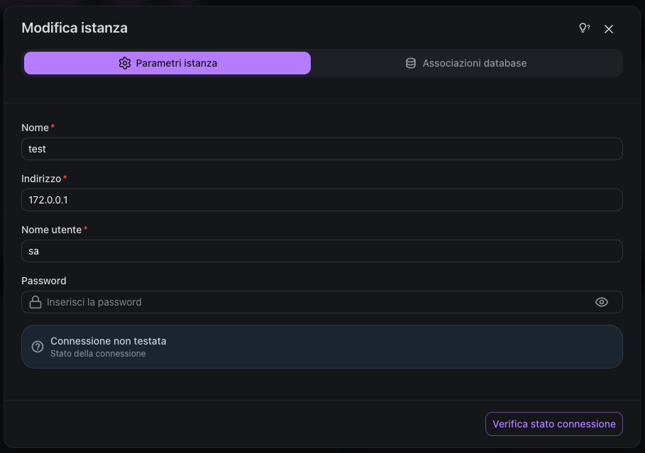 parameters tab